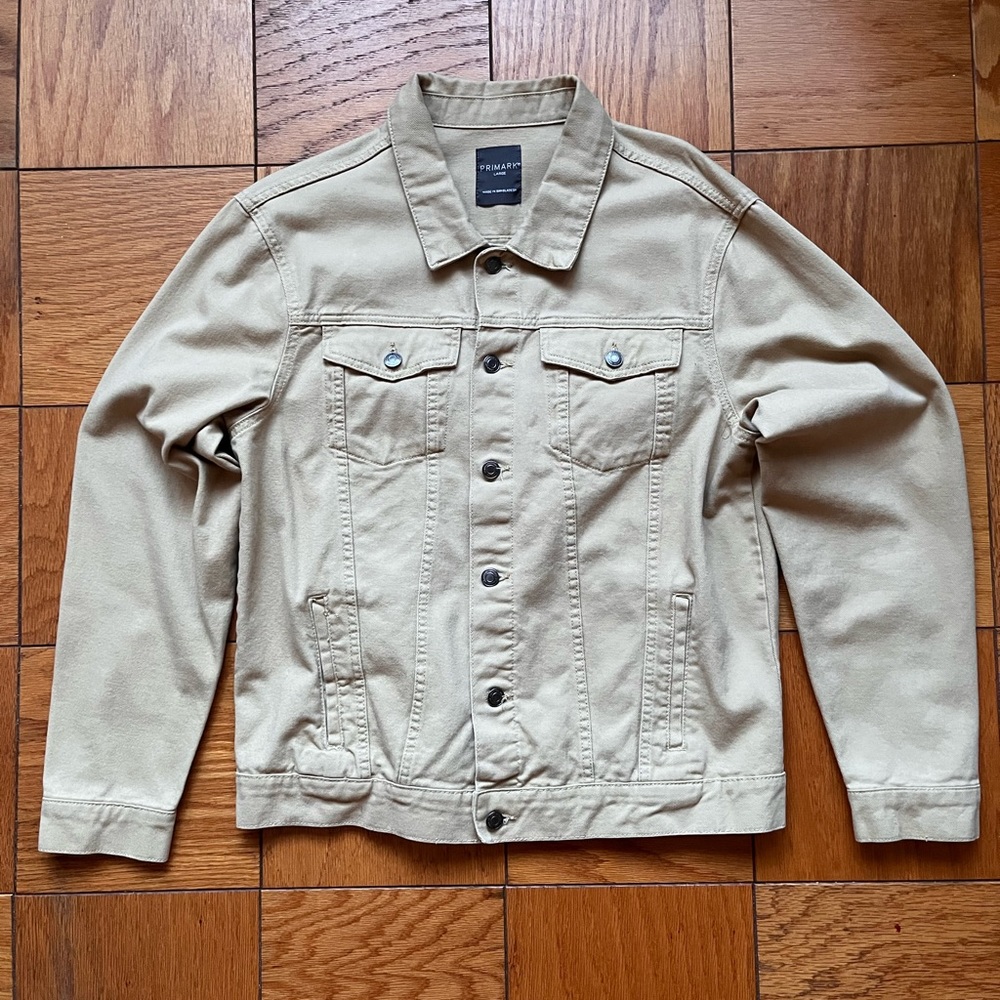 Men’s Beige Primark Jean Jacket Size Large